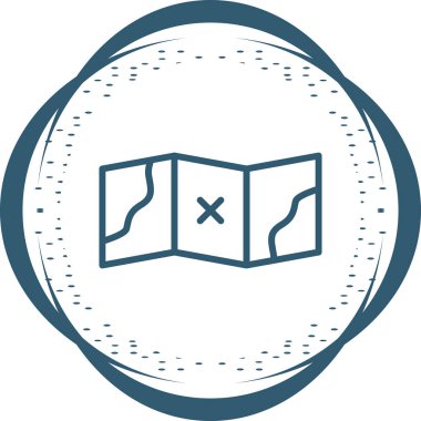 harita simgesinin vektör illüstrasyonu