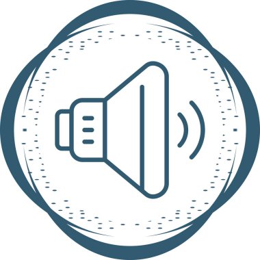 Konuşmacı. Web simgesi basit illüstrasyon