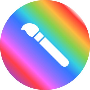 Boya fırçası vektör simgesi, illüstrasyon