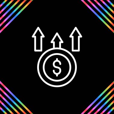 maliyet. Web simgesi basit illüstrasyon