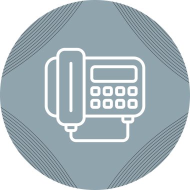 Faks Makinesi simgesi, vektör illüstrasyonu basit tasarım