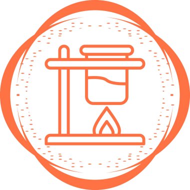 Bunsen Burner web simgesi vektör illüstrasyonu