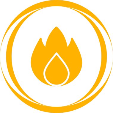 Alevler. Web simgesi basit tasarım