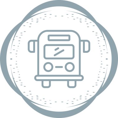 Otobüs. Web simgesi basit illüstrasyon