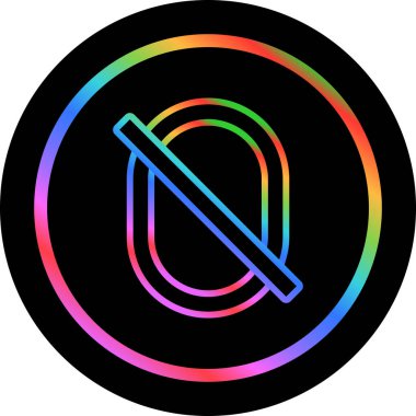 Kısıtlı çizgi simgesi, vektör illüstrasyon tasarımı