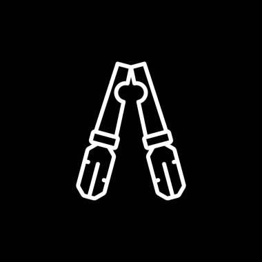 Cable Crimper 'ın basit vektör çizimi