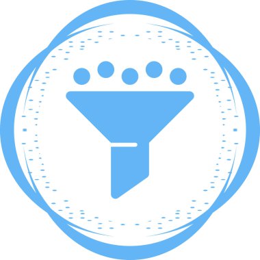 Süzgeç. Web simgesi basit illüstrasyon     