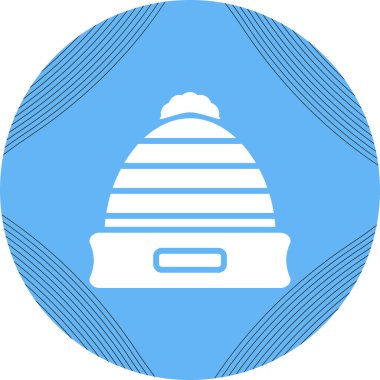 Beanie şapka simgesinin vektör illüstrasyonu   