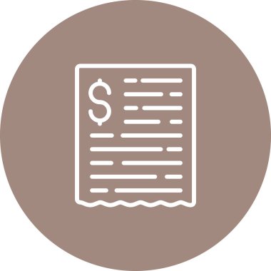 Bill vektör simgesi modern illüstrasyon