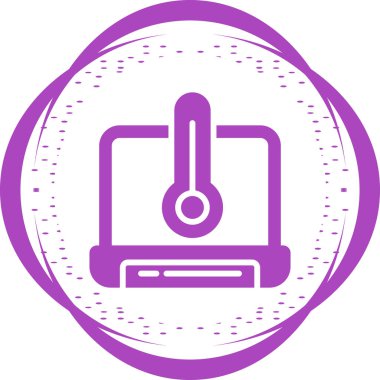 Dizüstü bilgisayar simgesi vektör çizimi