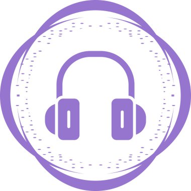 kulaklık simgesi web illüstrasyonu