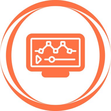 Video simgesinin vektör illüstrasyonu