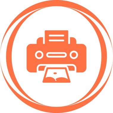 Yazıcı simgesi vektör illüstrasyonu 