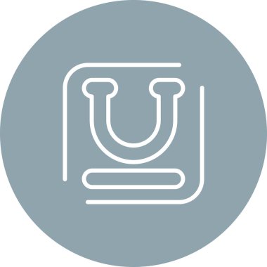 Altı çizili simge düz ve basit set tasarımı