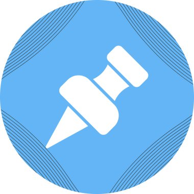 Thumbtack simgesinin basit satır sanatı