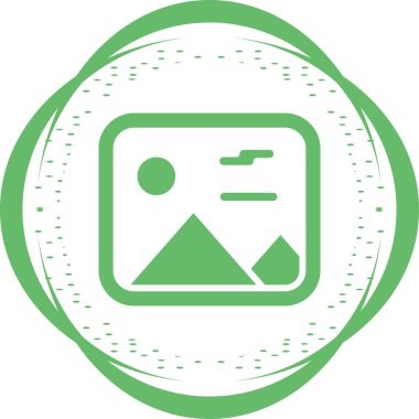 Resim simgesinin vektör illüstrasyonu