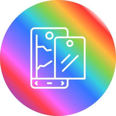 akıllı telefon web simgesi basit illüstrasyon