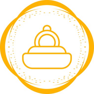 Nişan halkasının temel doğrusal resmi