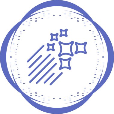Kayan yıldızlar. Web simgesi vektör illüstrasyonu  