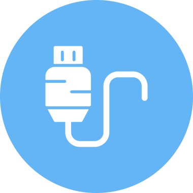 usb kablo simgesi vektör illüstrasyonu