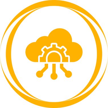 bulut web simgesi vektör illüstrasyonu