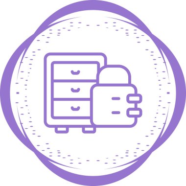 Dolap. Web simgesi vektör illüstrasyonu 