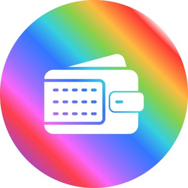 Cüzdan. Web simgesi basit illüstrasyon 