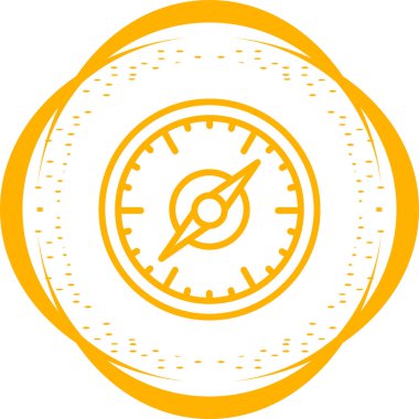 Pusula simgesini, basit vektör çizim 