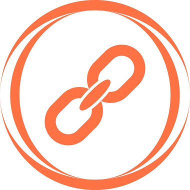 URL imza web simgesi, basit vektör illüstrasyonu