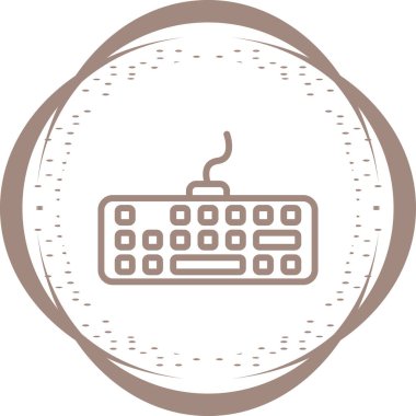 Modern Klavye simgesinin vektör çizimi      