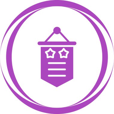 Banner simgesinin vektör illüstrasyonu