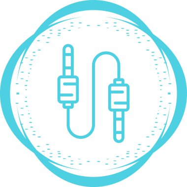 Ses Kablosunun basit vektör illüstrasyonu