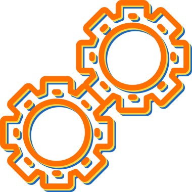  Gears'ı web simge vektör çizim 