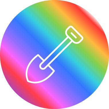 Soyut renk küreği kürek vektör illüstrasyonu 