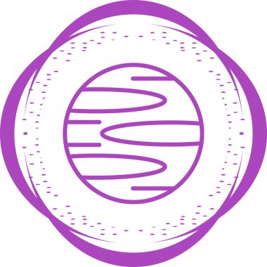 Planet web simgesinin vektör illüstrasyonu         