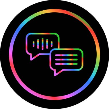 Sohbet web simgesi vektör illüstrasyonu     