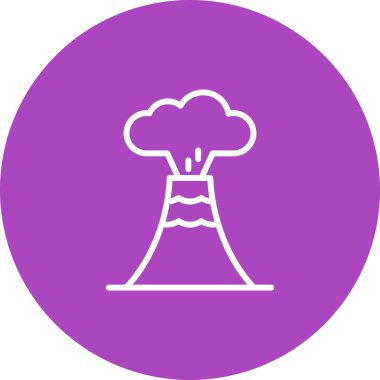 Volkan renk simgesi, vektör illüstrasyonu