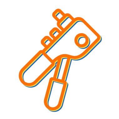  Perçin tabancası ağ ikonu vektör illüstrasyonu 