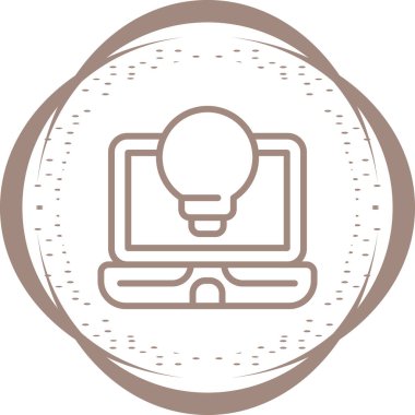 Dizüstü bilgisayar simgesi vektör çizimi