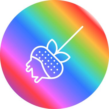 Beyaz arkaplanda izole edilmiş çikolata fondü simgesi 