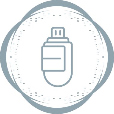 usb Web simgesi vektör illüstrasyonu