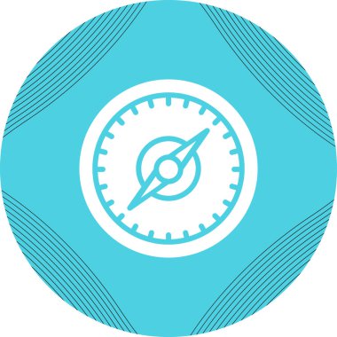 Pusula simgesini, basit vektör çizim 