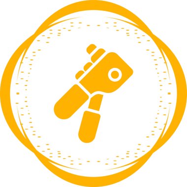  Perçin tabancası ağ ikonu vektör illüstrasyonu 