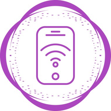 Kablosuz Bağlantı Wi-Fi simgesinin vektör çizimi.