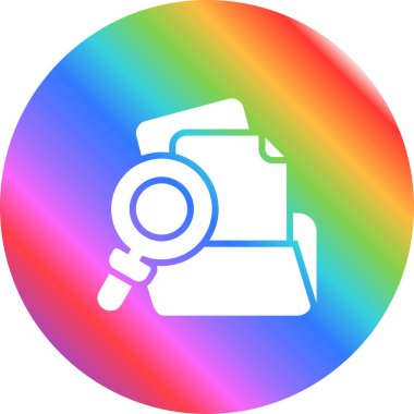 Büyüteç cam vektör simgesine sahip dizin