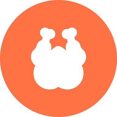 Pişmiş tavuğun basit doğrusal çizimi