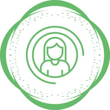 Kadın. Web simgesi basit tasarım 