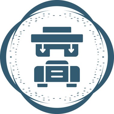 Basın makinesinin basit vektör illüstrasyonu