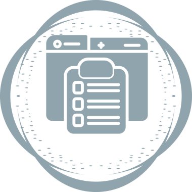 Kontrol listesi. İnternet konseptinin web simgesi