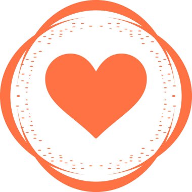 Kalp simgesinin vektör illüstrasyonu